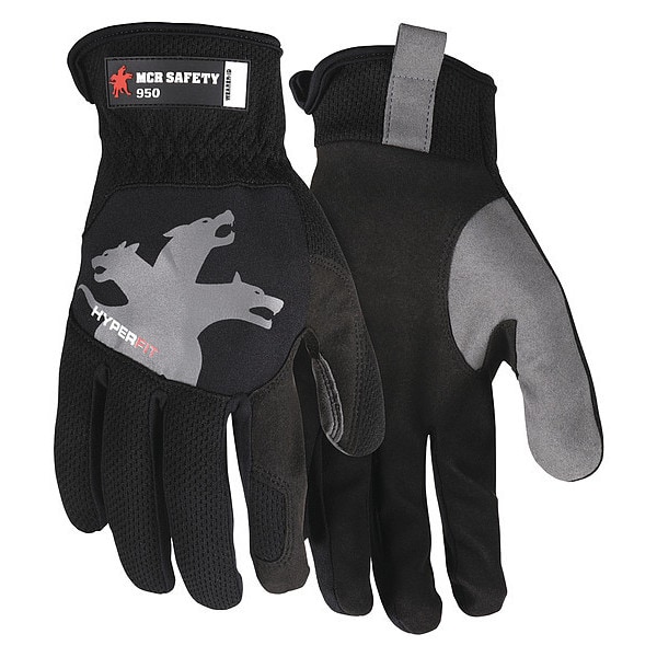 Mcr Safety Mechanics Gloves, XL (10), Negro/Gris - 950XL