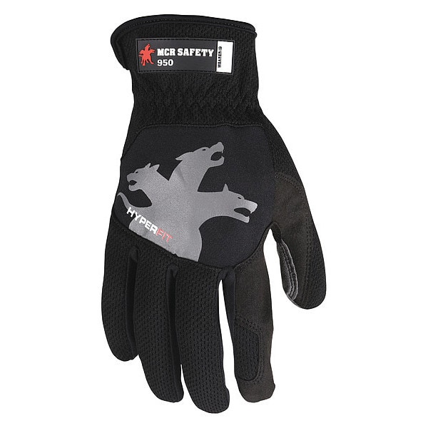 Mcr Safety Mechanics Gloves, XL (10), Negro/Gris - 950XL