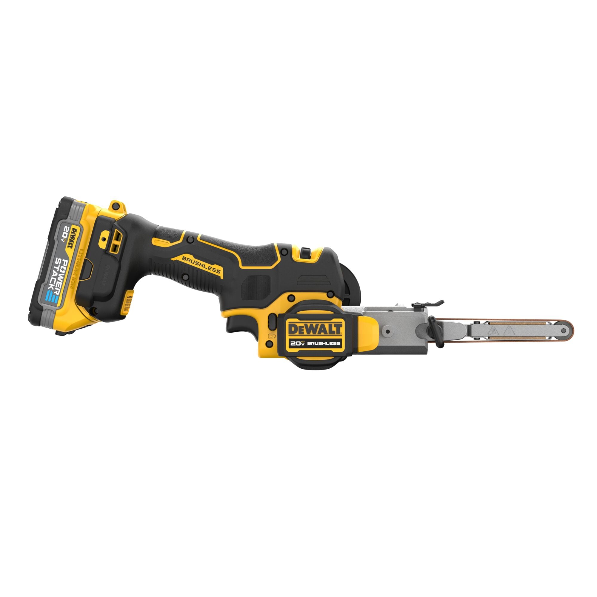 Lijadora inalámbrica DEWALT XR 20-Volt Brushless Variable Speed Bandfile con administración de polvo y batería incluida DCM200E1