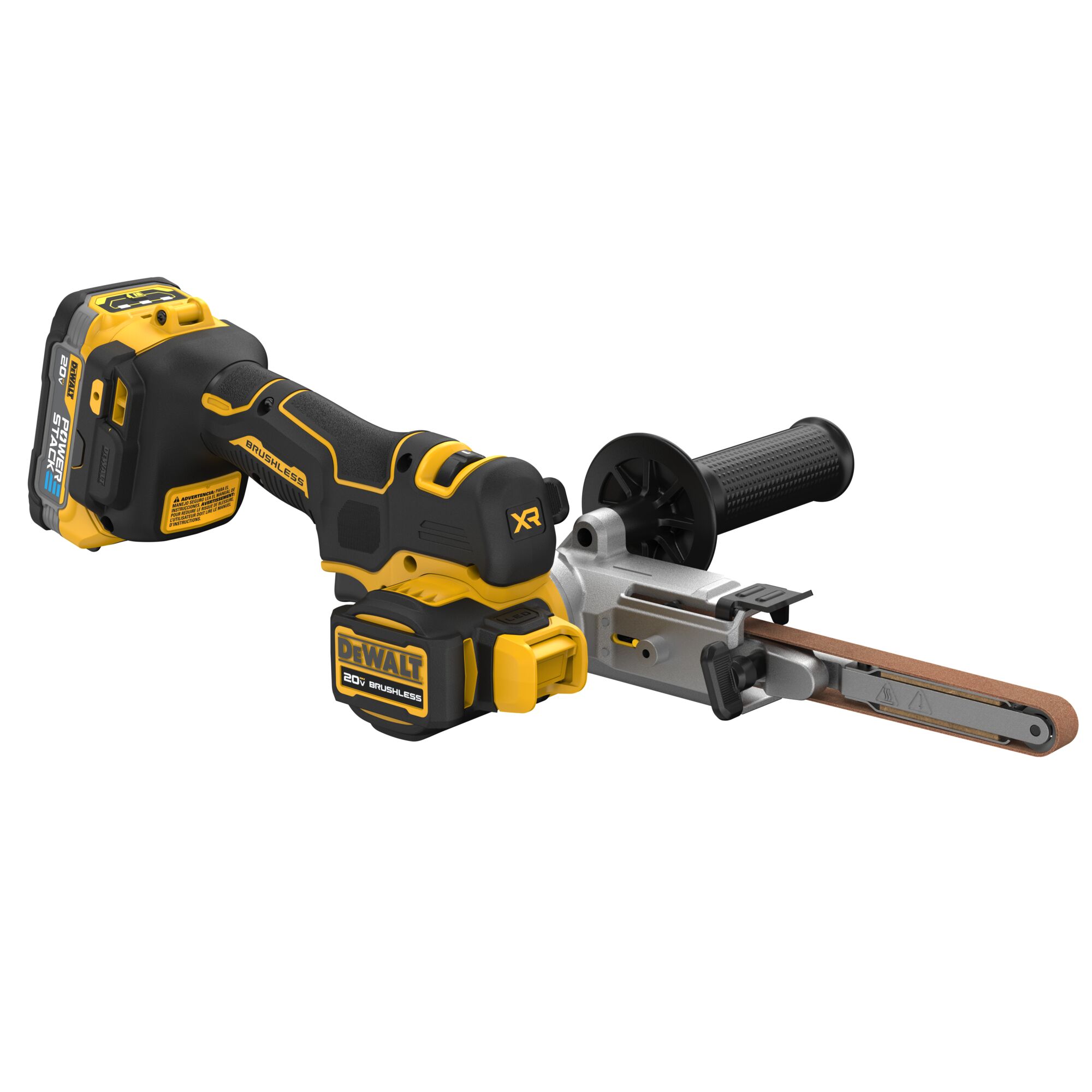 Lijadora inalámbrica DEWALT XR 20-Volt Brushless Variable Speed Bandfile con administración de polvo y batería incluida DCM200E1