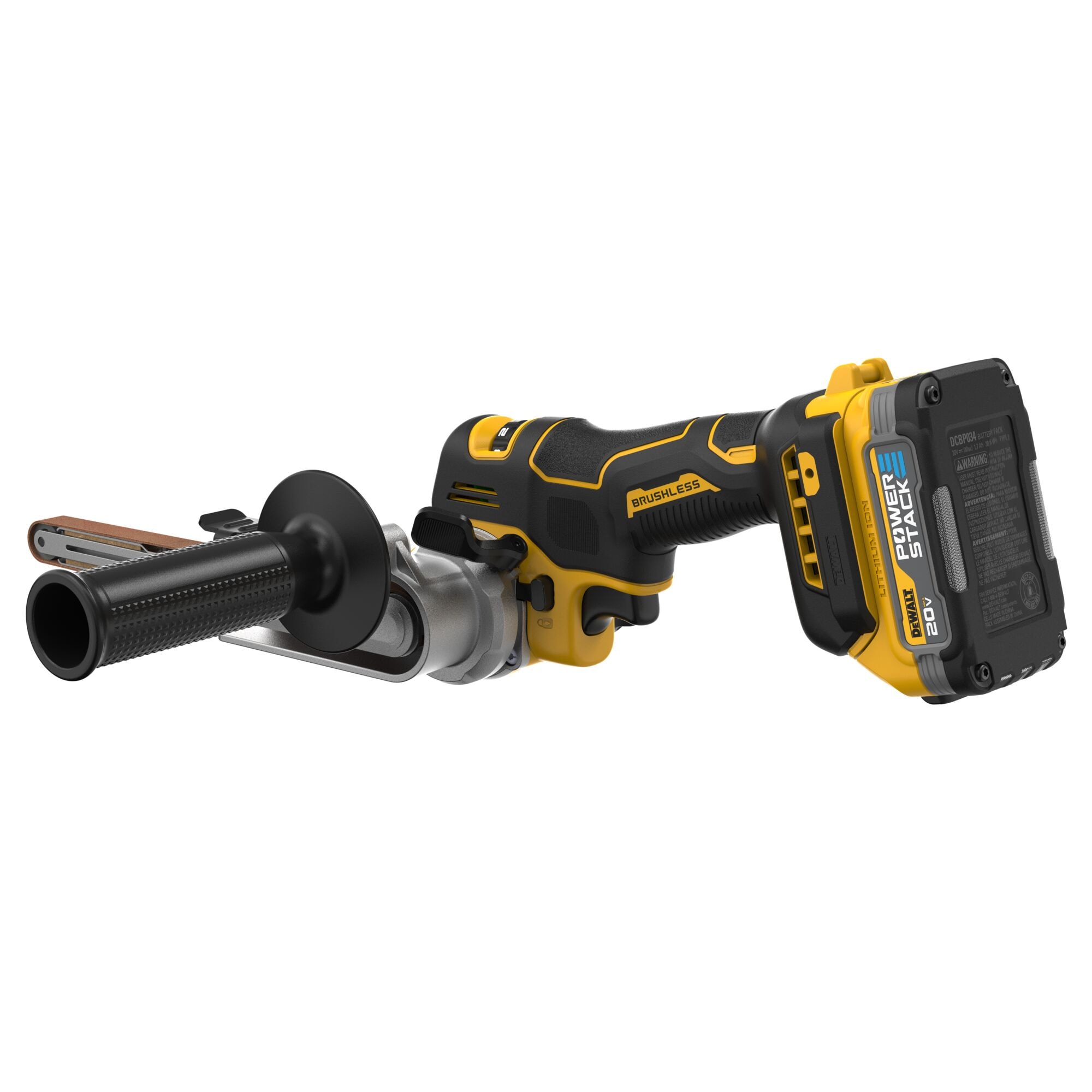 Lijadora inalámbrica DEWALT XR 20-Volt Brushless Variable Speed Bandfile con administración de polvo y batería incluida DCM200E1