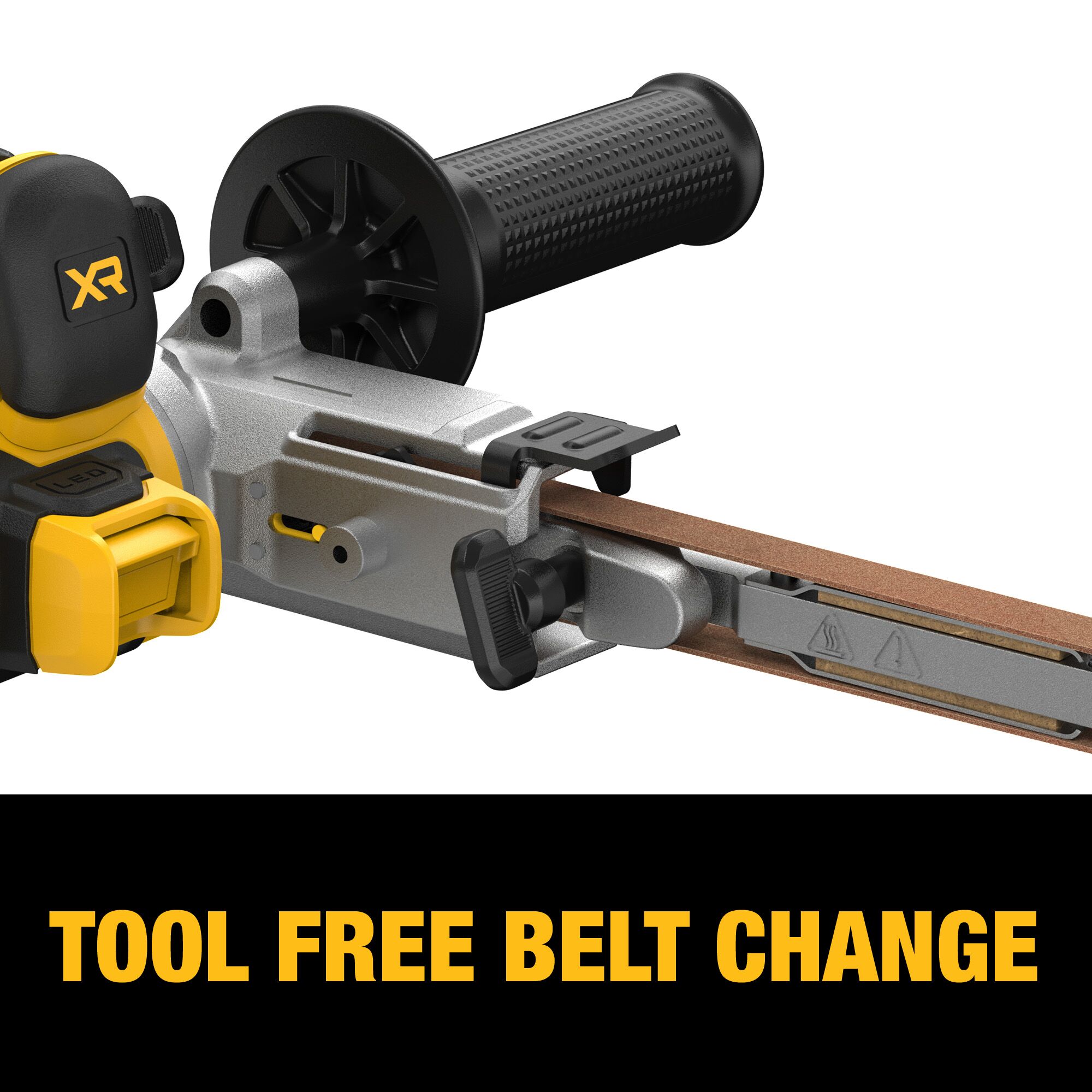 Lijadora inalámbrica DEWALT XR 20-Volt Brushless Variable Speed Bandfile con administración de polvo y batería incluida DCM200E1