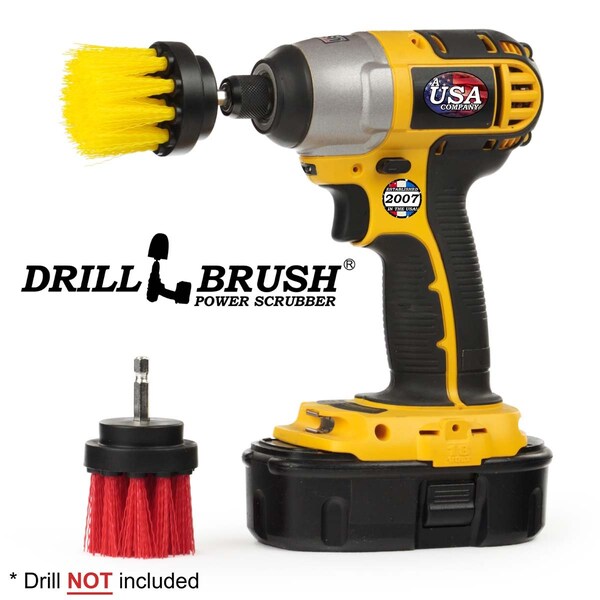 Cepillo para taladro Power Scrubber de Useful Products 5 pulg. de ancho 5 pulg. de largo, Variedad - 2IN-L-RY-QC-DB