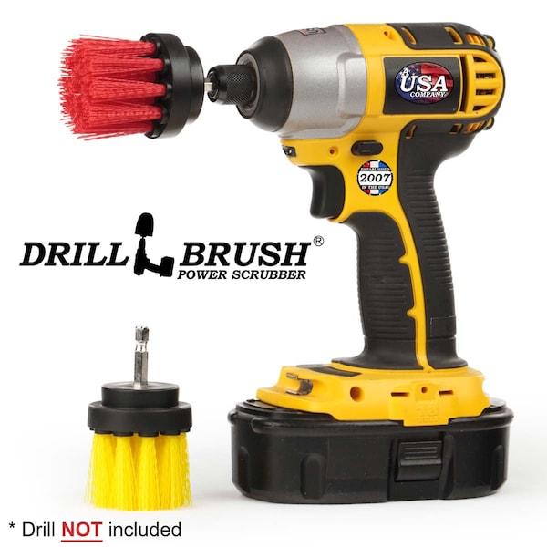 Cepillo para taladro Power Scrubber de Useful Products 5 pulg. de ancho 5 pulg. de largo, Variedad - 2IN-L-RY-QC-DB