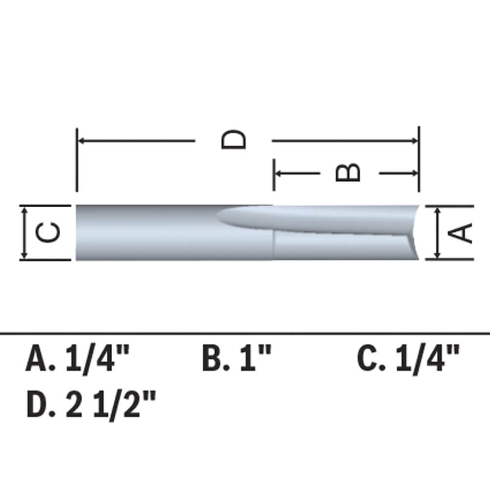 Broca para Router Bosch de 1/4 pulgadas con punta de carburo y canal en forma de O 86010MC