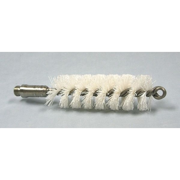 Cepillo para tubos y cañerías Tough Guy, mango de 3 1/2 pulgadas de largo, cepillo de 4 1/2 pulgadas de largo, blanco, acero inoxidable, 7 pulgadas de largo en total - 2KVE5