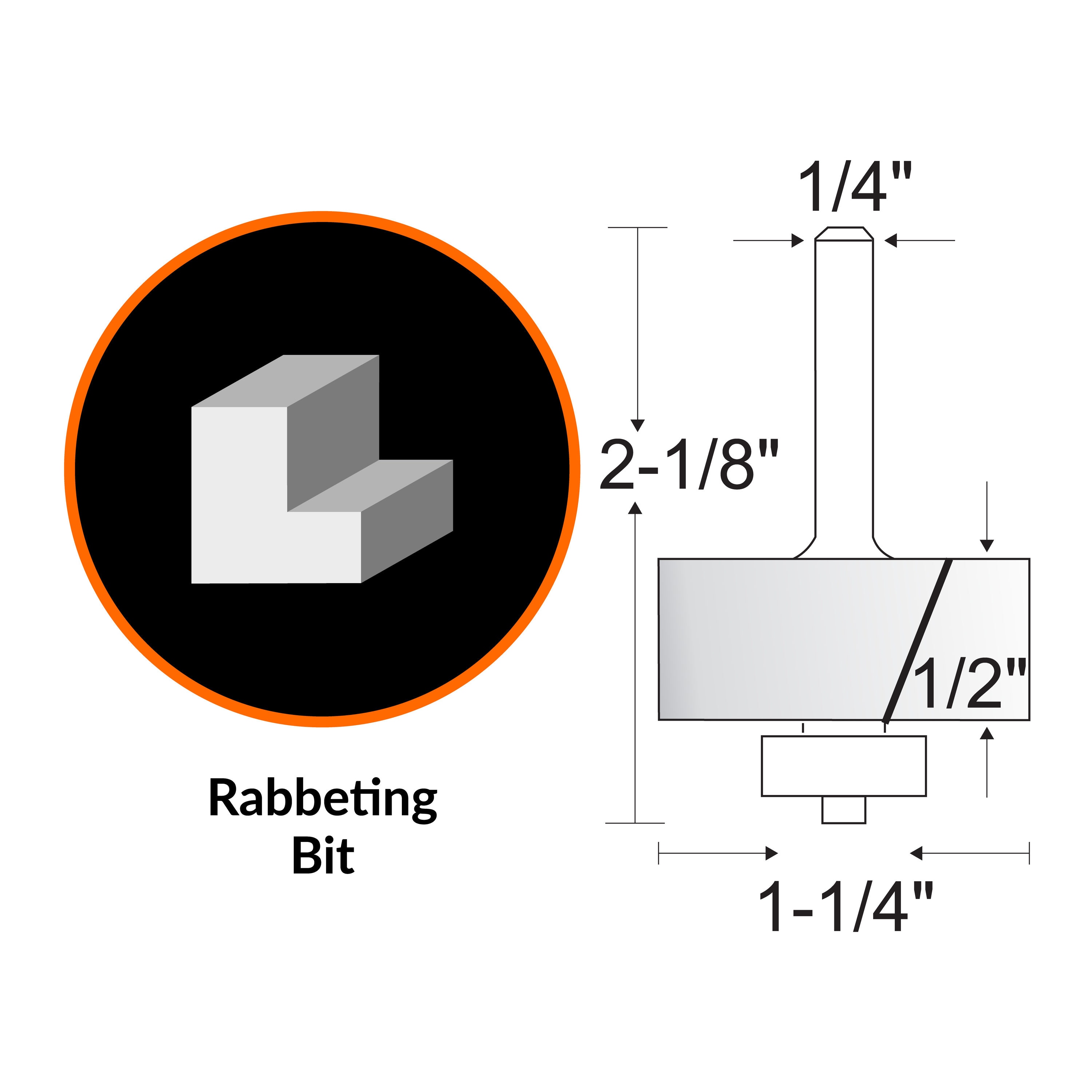 Broca para router de rebaño de acero de alta velocidad de 1-1/4 pulgadas WEN RB701RA