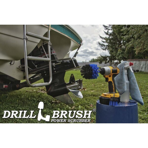 Cepillo Taladro Power Scrubber de Useful Products 5 in W 5 in L, Azul - B-S-2O-QC-DB