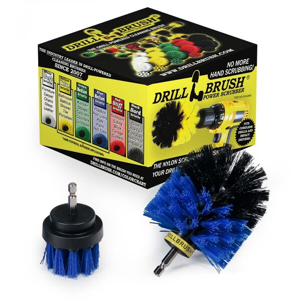 Cepillo Taladro Power Scrubber de Useful Products 5 in W 5 in L, Azul - B-S-2O-QC-DB