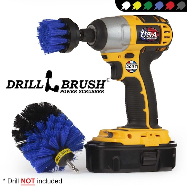 Cepillo Taladro Power Scrubber de Useful Products 5 in W 5 in L, Azul - B-S-2O-QC-DB