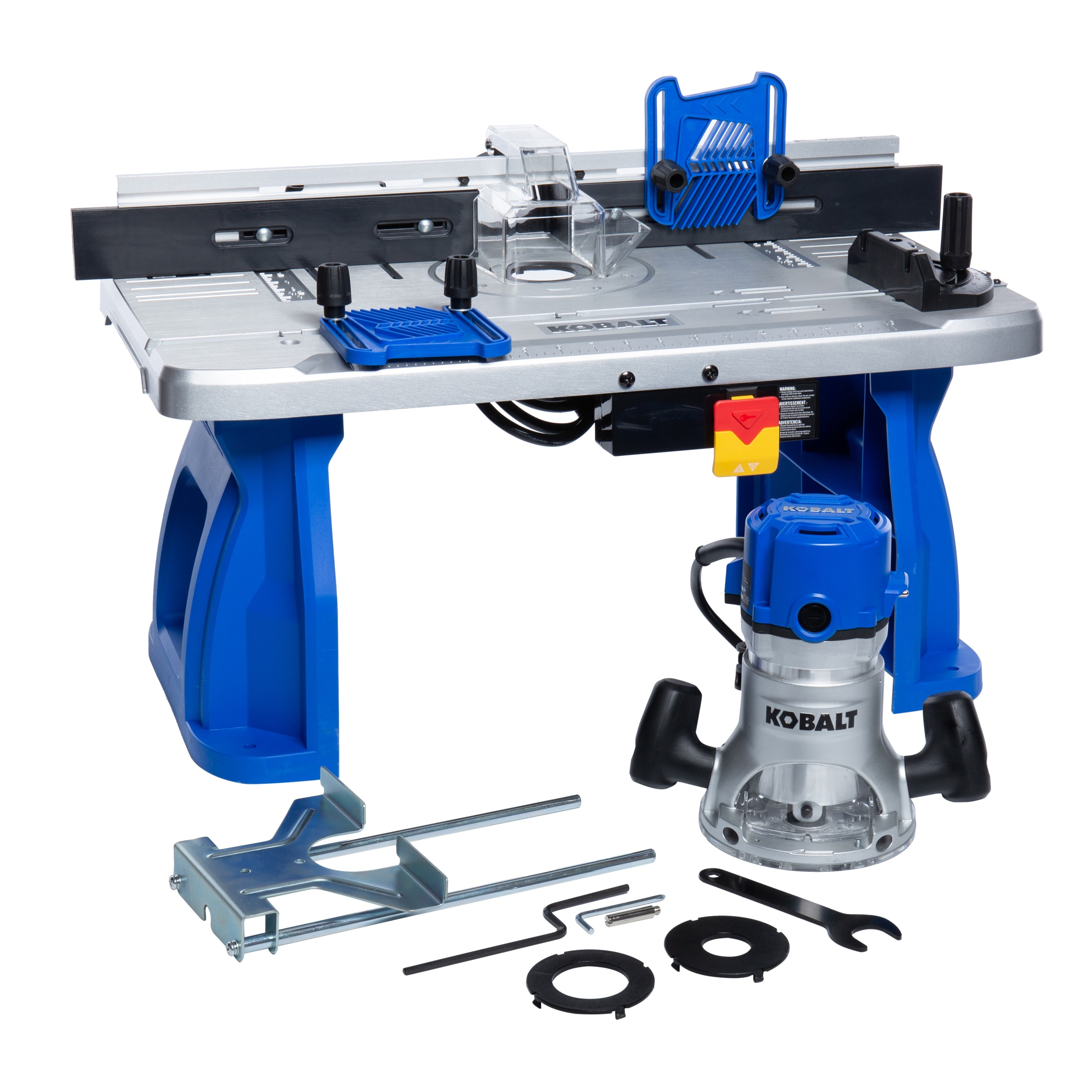 Router Fijo Kobalt 1/4 pulgadas y 1/2 pulgadas con Mesa y K11RTA-03