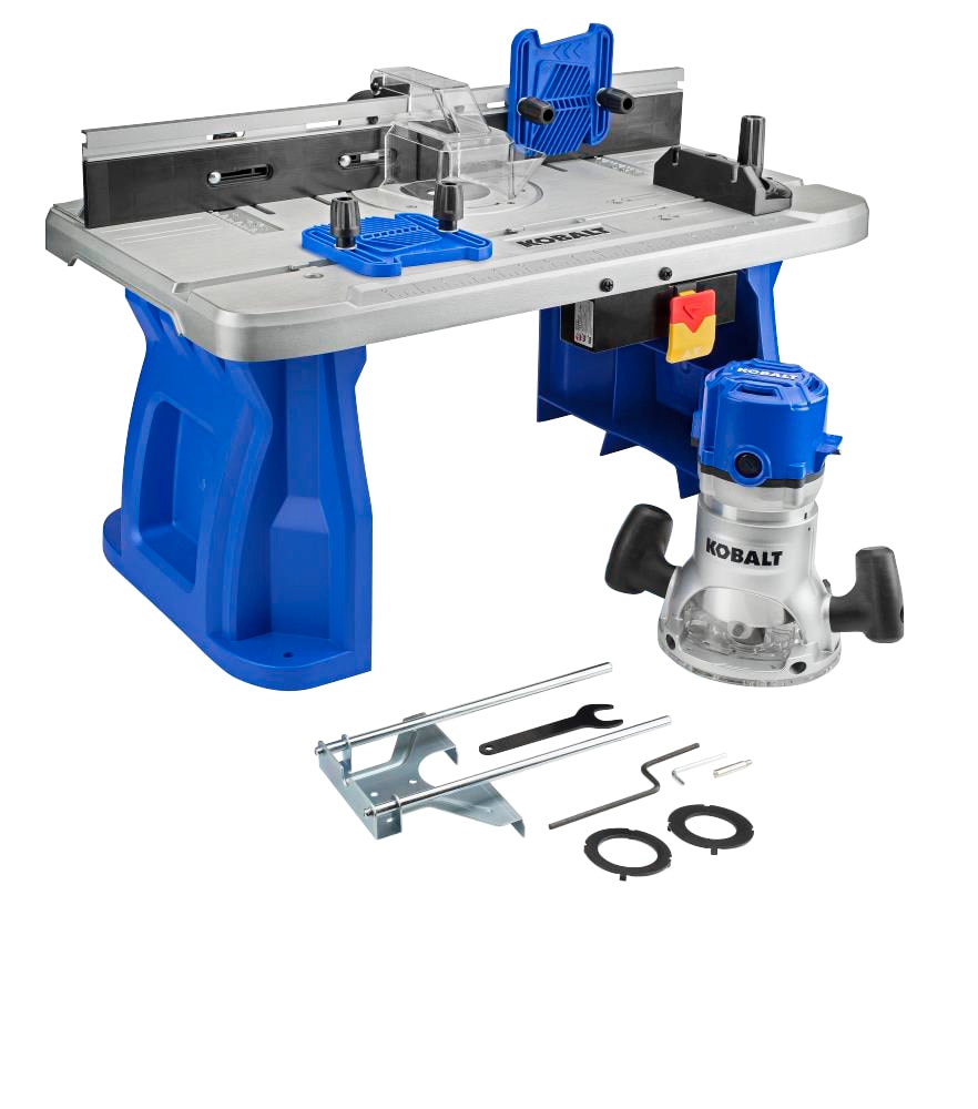 Router Fijo Kobalt 1/4 pulgadas y 1/2 pulgadas con Mesa y K11RTA-03