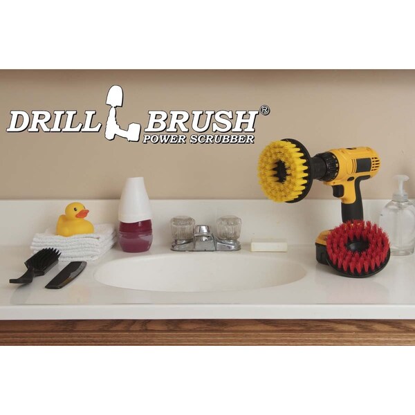 Accesorios para baño Drillbrush - Tapete de baño - Cepillo para taladro - Power Scrubber - 5IN-S-RY-H-DB