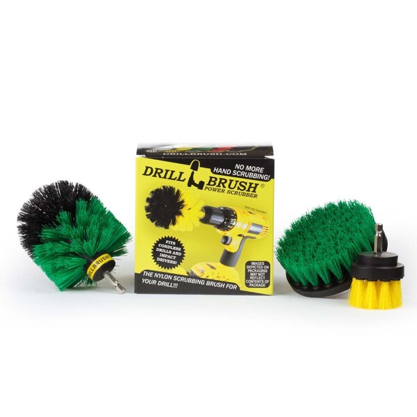 Cepillo de Taladro Power Scrubber de Useful Products, 5 pulgadas de ancho x 5 pulgadas de largo, Variedad - S-G4OY2-QC-DB