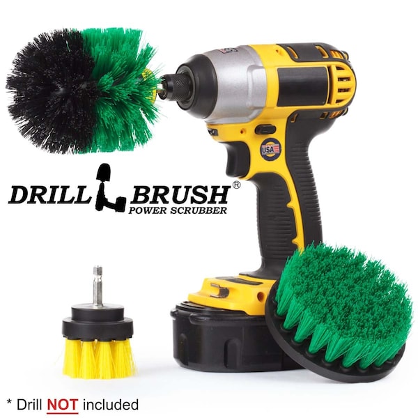 Cepillo de Taladro Power Scrubber de Useful Products, 5 pulgadas de ancho x 5 pulgadas de largo, Variedad - S-G4OY2-QC-DB