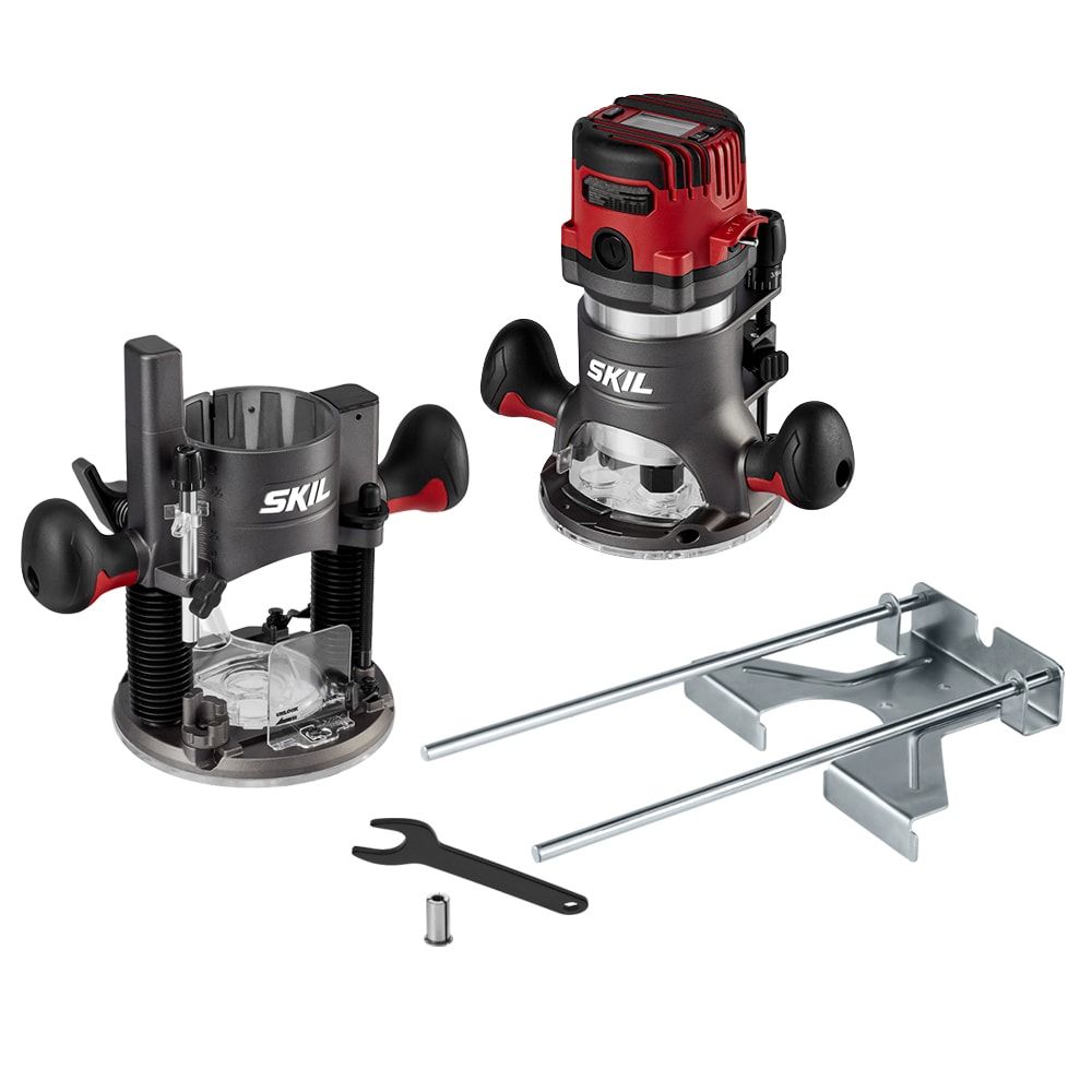 SKIL Combo Fijo/Sumergible Router de Velocidad Variable de 2.5-HP, 14-Amperes, 1/4-pulg y 1/2-pulg Modelo RT1322-00