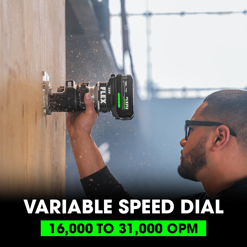 Router inalámbrico FLEX 1/4 pulgadas 1.5 HP de velocidad variable sin escobillas Trim FX4221-Z