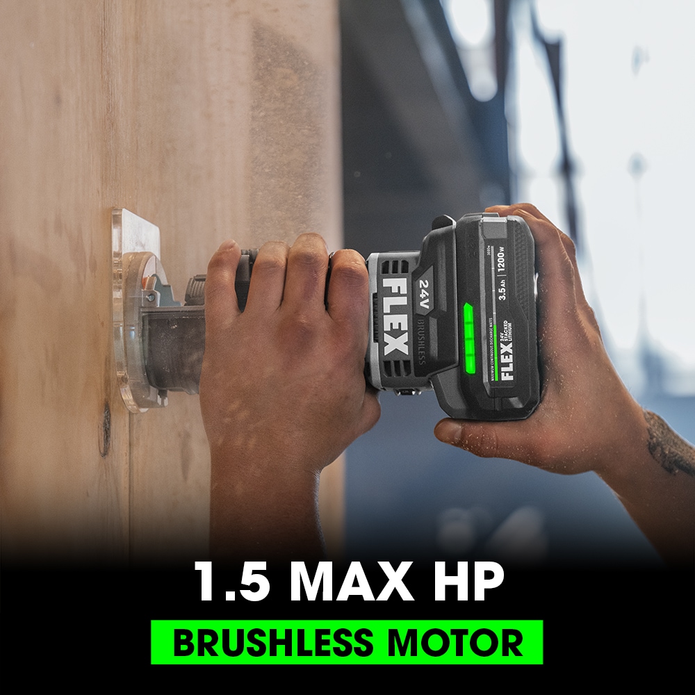 Router inalámbrico FLEX 1/4 pulgadas 1.5 HP de velocidad variable sin escobillas Trim FX4221-Z