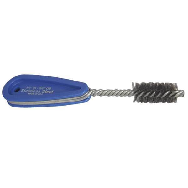 Cepillo de plomería Schaefer Brush, mango de 3 1/2 pulgadas, cepillo de 1 1/4 pulgadas, plata, polipropileno, 6 5/8 pulgadas en total - 00947-1GS