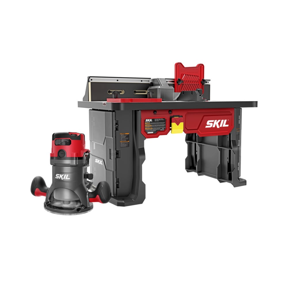 Enrutador fijo de velocidad variable de 10 amperios y 1.75 HP SKIL 1/4-in y 1/2-in con mesa y RT1323-01