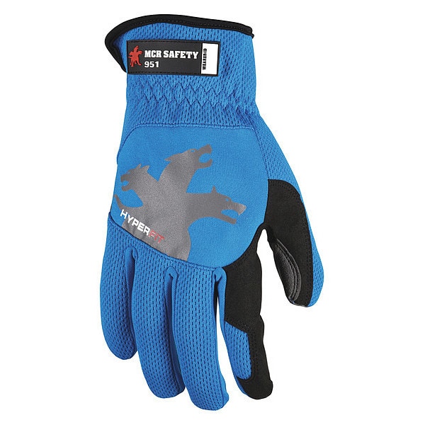 Guantes Mecánicos de Seguridad Mcr, XL (10), Negro/Azul/Gris - 951XL
