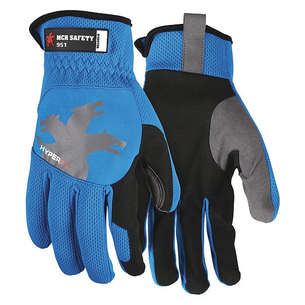 Guantes Mecánicos de Seguridad Mcr, XL (10), Negro/Azul/Gris - 951XL