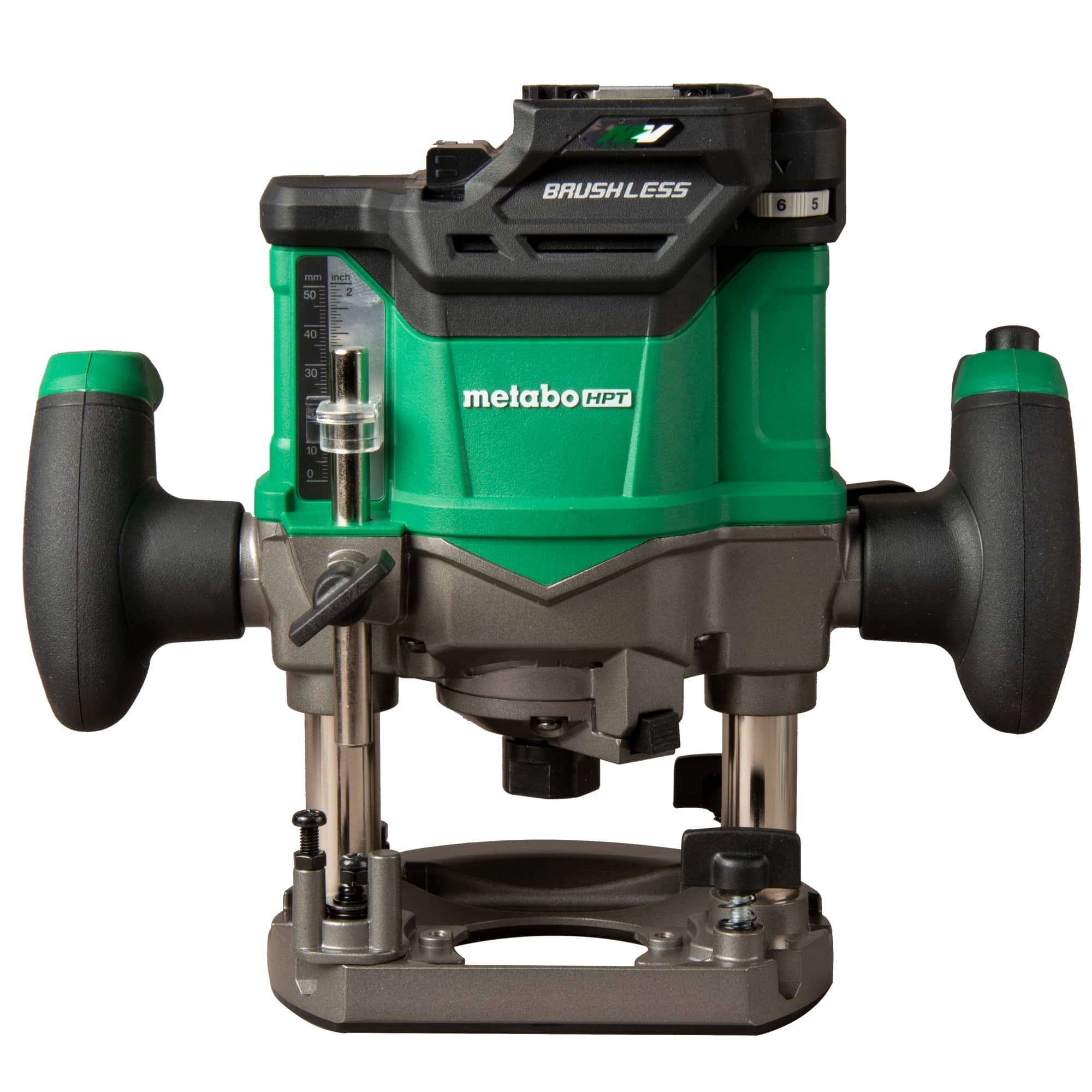 Router inalámbrico sumergible de velocidad variable sin escobillas Metabo HPT 1/4 y 1/2 pulgadas 2-HP M3612DAQ4M