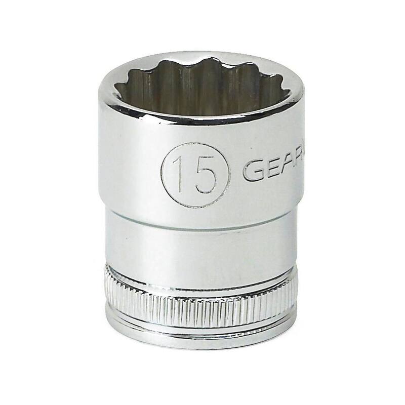 Juego de herramientas para mecánicos métricas estándar y profundo de 12 puntos de 90 dientes de 3/8 de pulgada de GEARWRENCH (29 piezas) - 80692