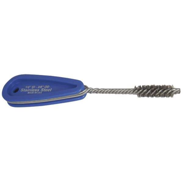 Cepillo para plomería Schaefer Brush, mango de 3 1/2 pulgadas de largo, cepillo de 1 1/4 pulgadas de largo, color plateado, polipropileno, 6 5/8 pulgadas de largo en total - 00944-1GS.