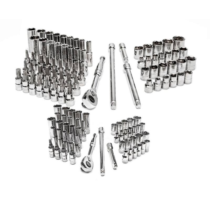 Set de herramientas mecánicas Husky de 1/4 y 3/8 de pulgada con 120 piezas - H120MTS43CB