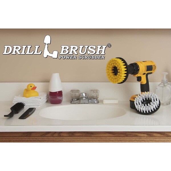 Cepillo de Taladro Power Scrubber de Useful Products 5 pulgadas Ancho 5 pulgadas Largo, Variedad - 5IN-S-WY-H-DB