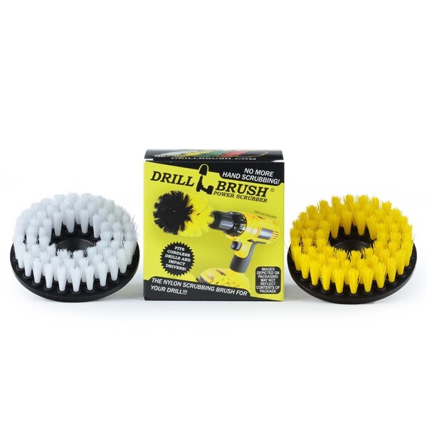 Cepillo de Taladro Power Scrubber de Useful Products 5 pulgadas Ancho 5 pulgadas Largo, Variedad - 5IN-S-WY-H-DB