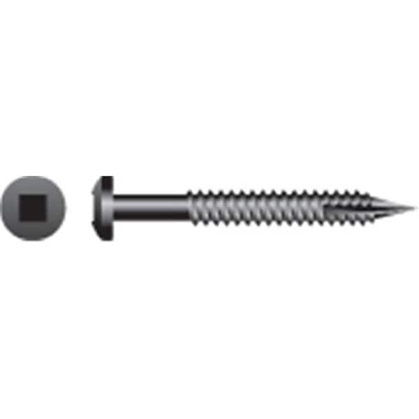 Tornillo de cabeza plana Strong-Point XQ5C No.7 de 6-9 x 1.25 pulgadas con recubrimiento de óxido negro, rosca gruesa, caja de 8,000.