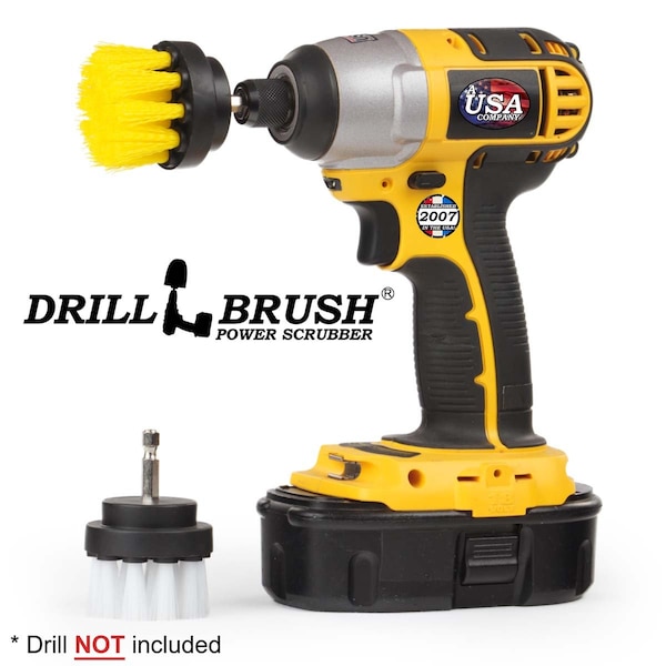 Cepillo de Perforación Power Scrubber de Useful Products 5 pulgadas de ancho 5 pulgadas de largo, Variedad - 2IN-S-WY-QC-DB