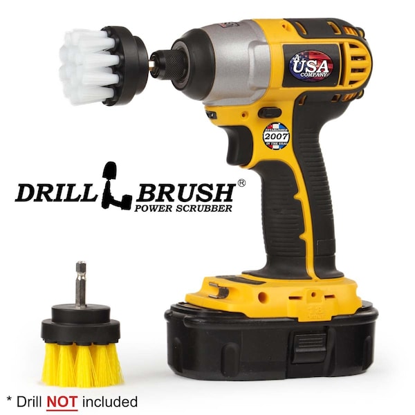 Cepillo de Perforación Power Scrubber de Useful Products 5 pulgadas de ancho 5 pulgadas de largo, Variedad - 2IN-S-WY-QC-DB