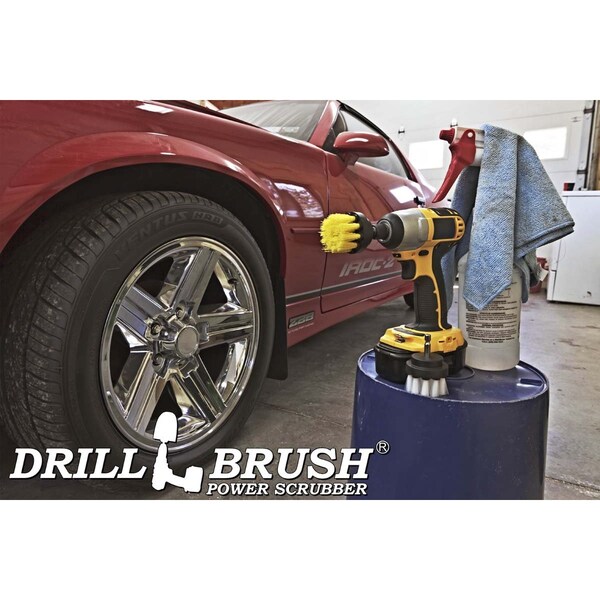 Cepillo de Perforación Power Scrubber de Useful Products 5 pulgadas de ancho 5 pulgadas de largo, Variedad - 2IN-S-WY-QC-DB