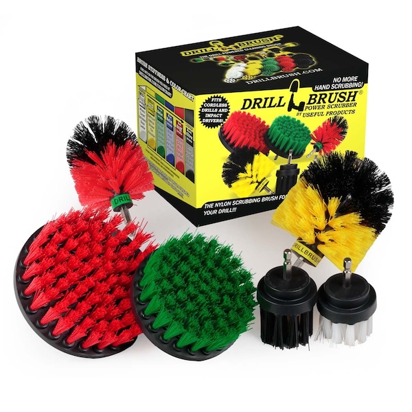 Cepillo Power Scrubber para Taladro de Useful Products 7 pulgadas de ancho y 5 pulgadas de largo, variedad - SW2YOG4R5M-L2K-QC-DB