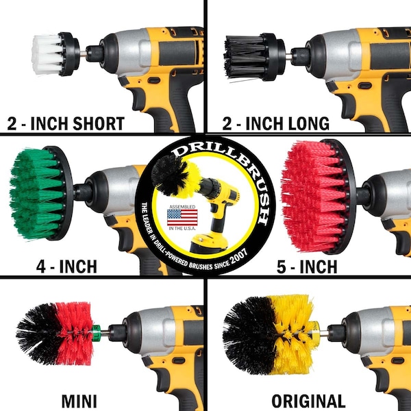 Cepillo Power Scrubber para Taladro de Useful Products 7 pulgadas de ancho y 5 pulgadas de largo, variedad - SW2YOG4R5M-L2K-QC-DB