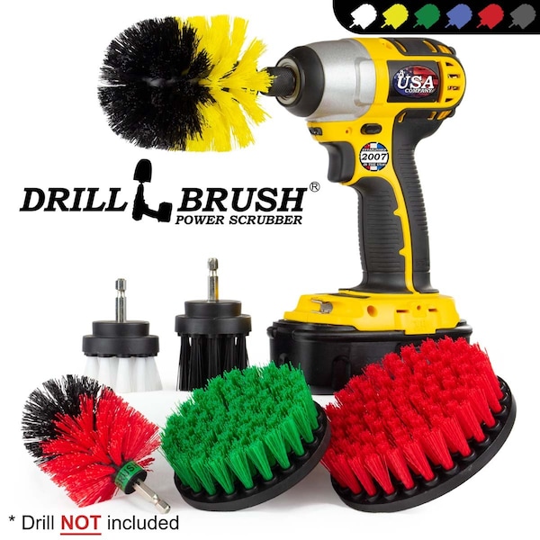 Cepillo Power Scrubber para Taladro de Useful Products 7 pulgadas de ancho y 5 pulgadas de largo, variedad - SW2YOG4R5M-L2K-QC-DB