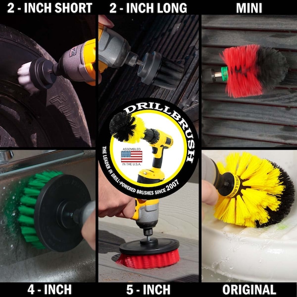 Cepillo Power Scrubber para Taladro de Useful Products 7 pulgadas de ancho y 5 pulgadas de largo, variedad - SW2YOG4R5M-L2K-QC-DB