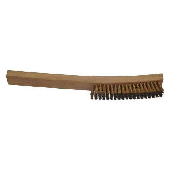 Cepillo para Rayones Michigan Brush, 4 pulgadas x 19 pulgadas, Filas de Latón, Latón, Madera Dura - 53604BRS