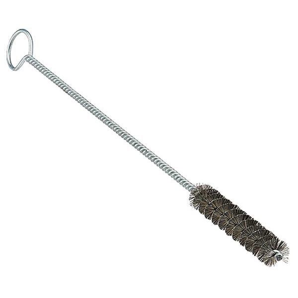 Cepillo para tubos y cañerías Tanis, mango de 7 pulgadas de largo, cerdas de 3 pulgadas de largo, color tan, acero inoxidable, 10 pulgadas de largo en total, paquete de 12 - 05148