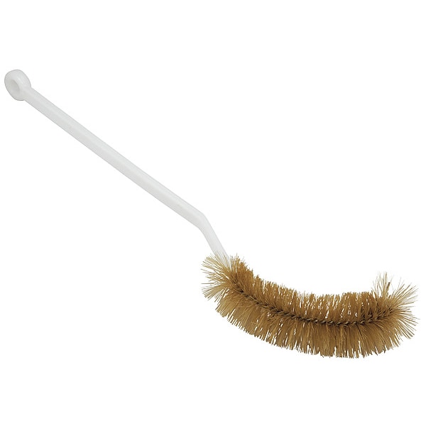Brocha para matraz volumétrico Tanis, mango de 10 pulgadas de largo, cepillo de 4 pulgadas de largo, natural, plástico, 14 pulgadas de largo en total - 06185