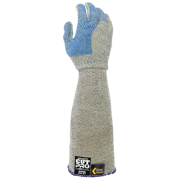 Guantes de seguridad de Mcr, Kevlar Armor Tech con muñeca extendida y puntos - 9399GS.