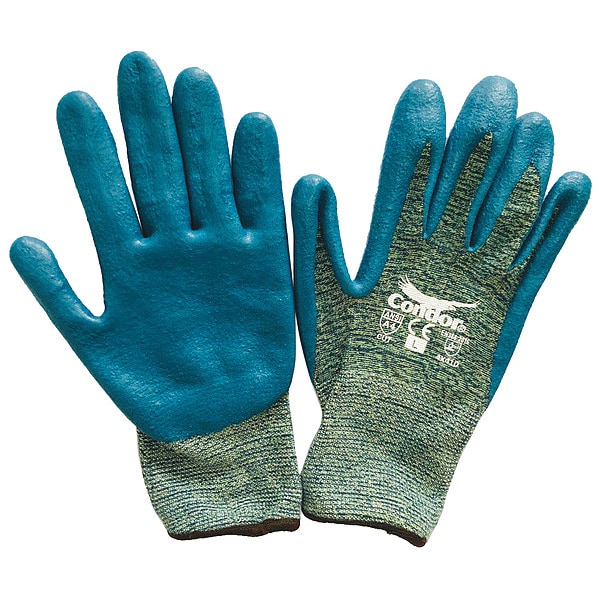 Guantes recubiertos resistentes al corte Condor, Nivel de Corte A4, calibre 13, amarillos, 2XL (11) - 48UR41