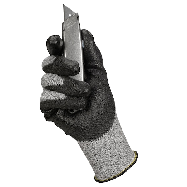 Guantes tejidos Kleenguard, Nivel de corte A4, 15 ga, Negro/Gris, XS - 47106