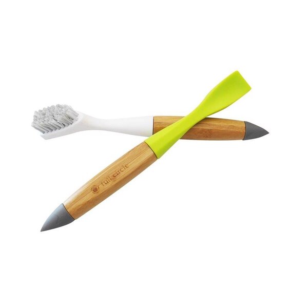 Cepillo de detalle con mango de bambú Micro Manager Full Circle 0.98 in. W - FC17132G