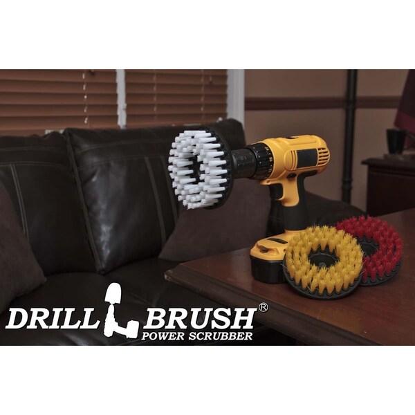 Cepillo de Taladro Power Scrubber de Useful Products 5 pulgadas de Ancho 5 pulgadas de Largo, Variedad - 5IN-S-RWY-H-DB