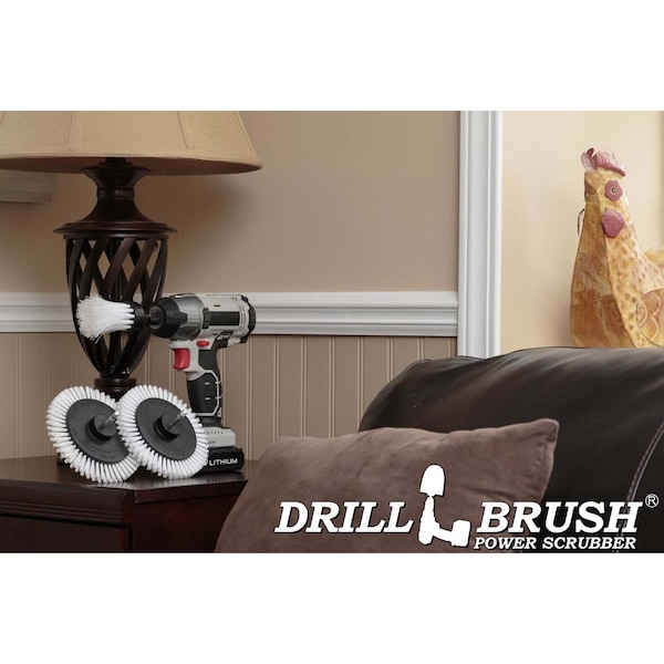 Cepillo de Potencia para Taladro Drill Brush By Useful Products 5 in W 5 in L, Blanco - W-EES-1L-QC-DB