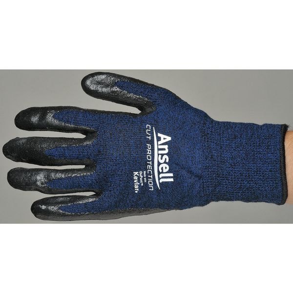 Guantes recubiertos resistentes a cortes Ansell, Nivel de corte A4, 13 ga, Azul, Talla S (8) - 97-505